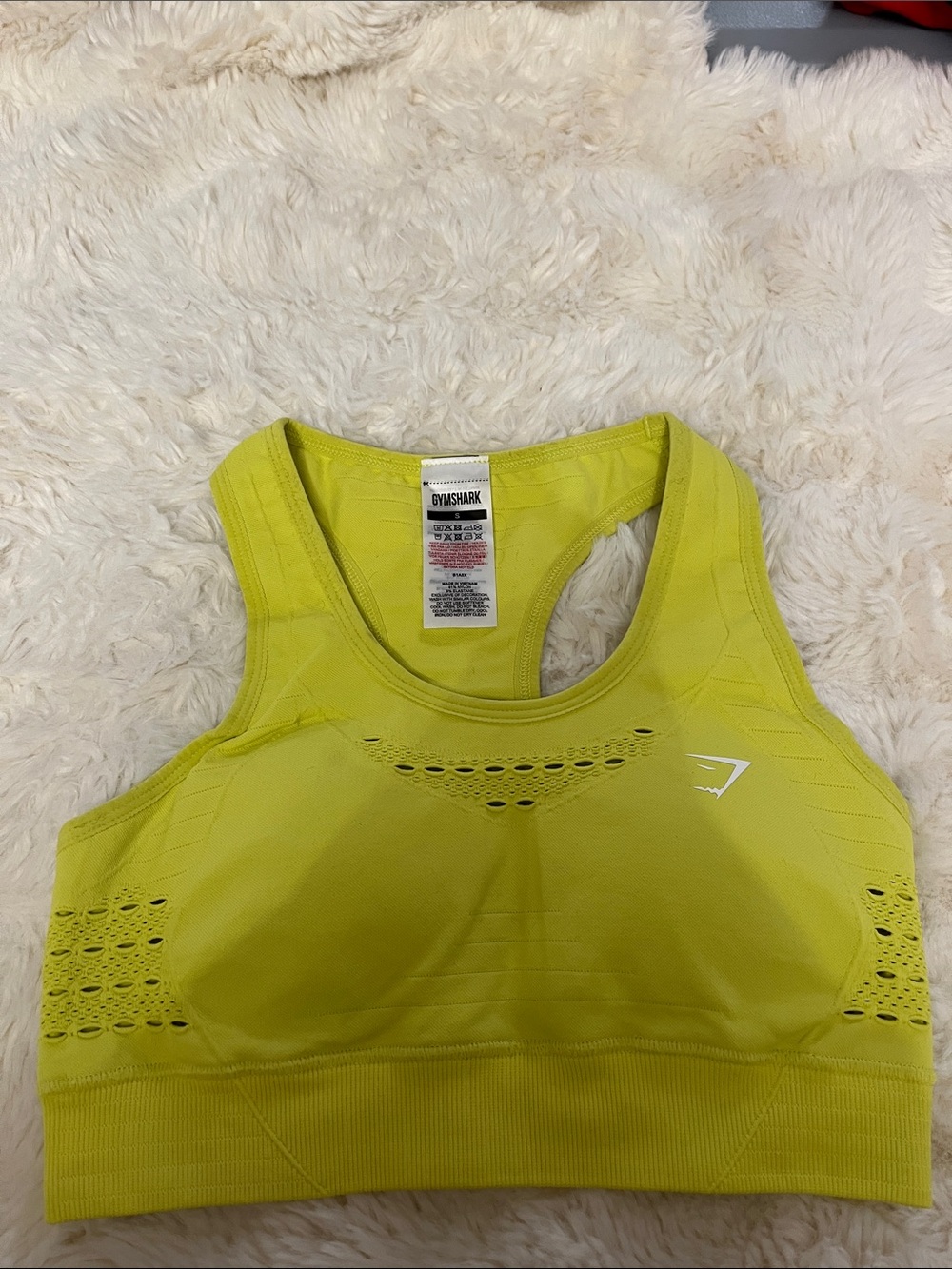 Gymshark Lime Seamless High-Support Racerback Sports Bra